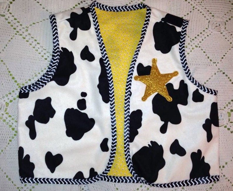 ADULT Sheriff Woody cowboy inspired vest Deluxe fabric Etsy