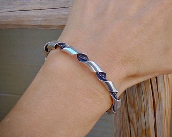 Native American Vintage Silver Rope Twist Women’s Bracelet