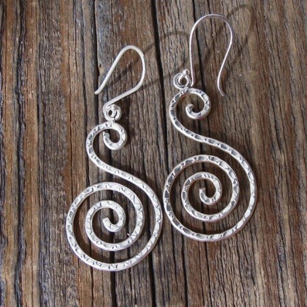 Karen Hill Tribe Sterling Silver Swirl Dangle Earrings, s