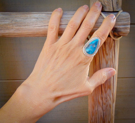 Buy Blue Copper Turquoise Ring Silver Turquoise Ring Gemstone Ring  Turquoise Ring Blue Copper Ring Handmade Ring Silver Ring Online in India -  Etsy
