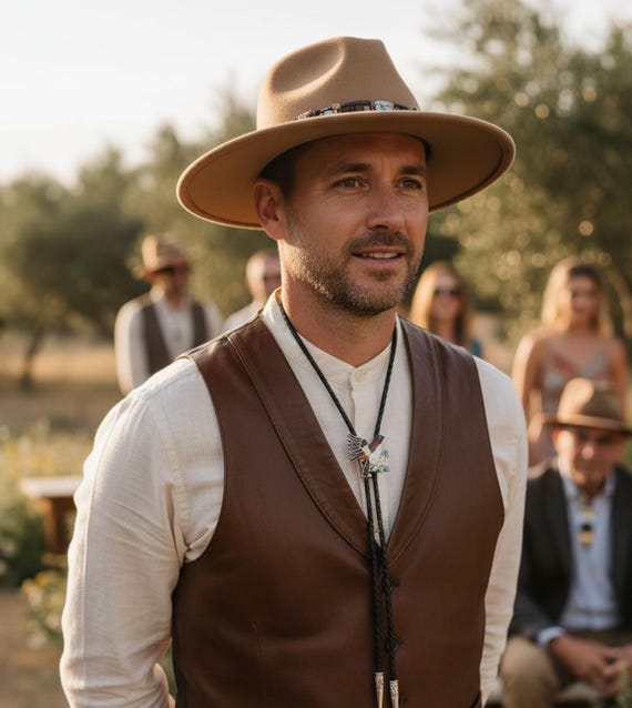 Zuni Sterling Silver Turquoise Multi Inlay Eagle Bolo Tie, Vintage