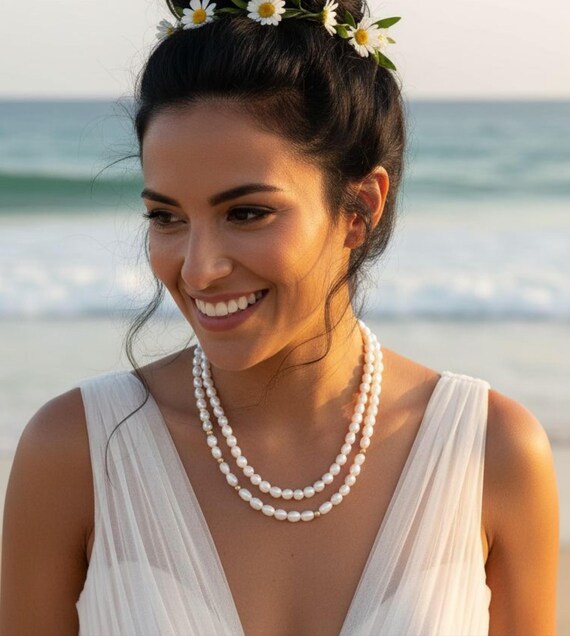 Freshwater Pearl Necklace 21 Inch Necklace For Women