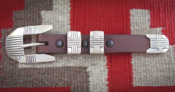 Native American Navajo 4 Piece Handmade Ranger Buckle Set