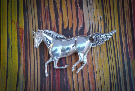 Navajo Native American Horse Pin Western Cowboy Glenn Sandoval GS Estate Find