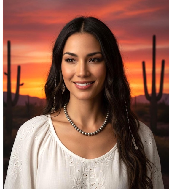 Navajo Pearls: Native American Sterling Silver Bead Necklace 18 inch plus 3 inch extension