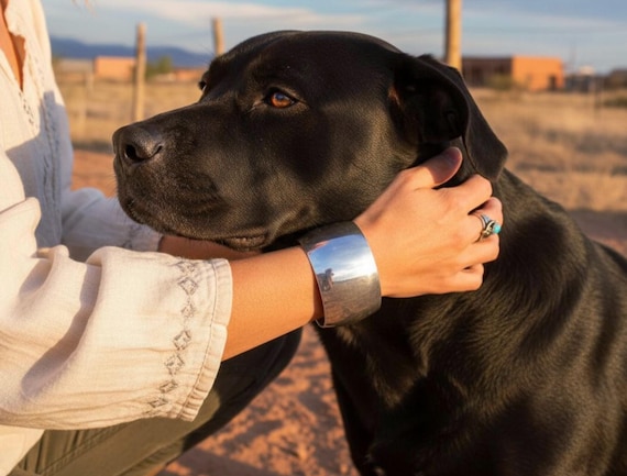Wide Navajo Plain Silver Bracelet, Native American Sterling Silver Wide Cuff