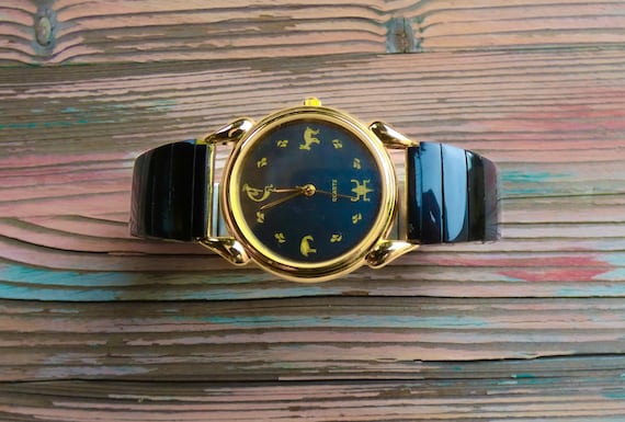 Unisex Southwestern Black Onyx Expansion Stretch Watch