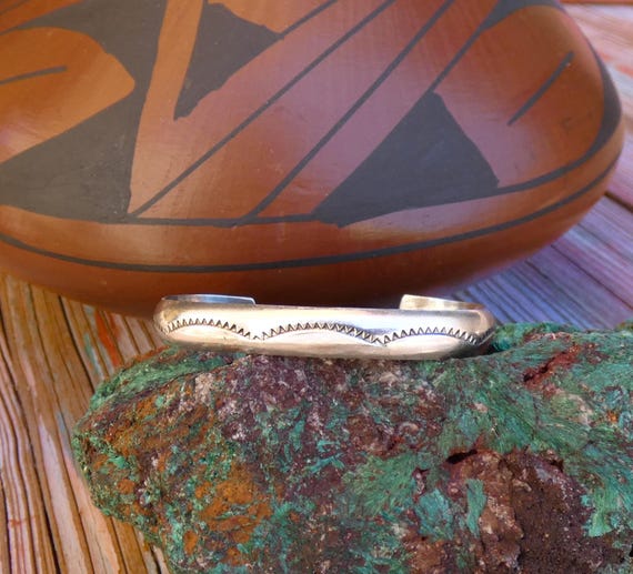 RARE Baby Bracelet Navajo Sterling Silver Toddler Cuff Bracelet For 1st Birthday Gift Unisex Baby Shower Gift