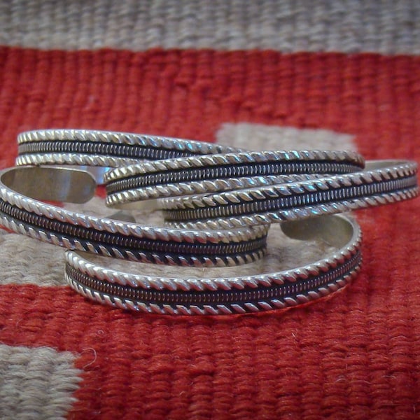 Native American Navajo Silver Unisex Baby Cuff Bracelet, Baby Shower Gift, Handmade Toddler Bracelet, Handmade Jewelry Gift