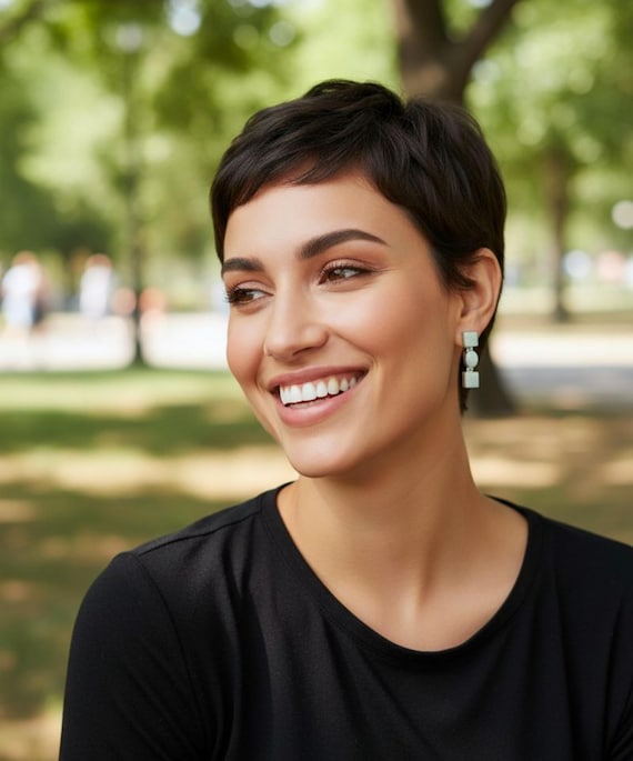 Opal Inlay Dangle Earrings: 925 Sterling Silver Opal Earrings For Women