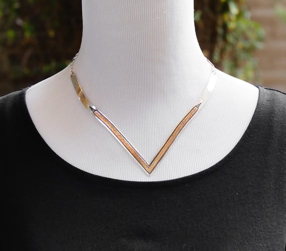 Native American Navajo Sterling Silver 12KGF Choker Collar Necklace