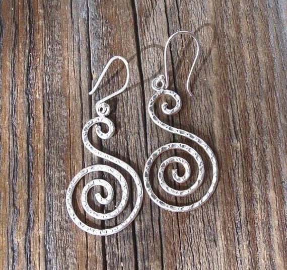 Boho Swirl Earrings: Karen Hill Tribe Sterling Silver Dangle Earrings