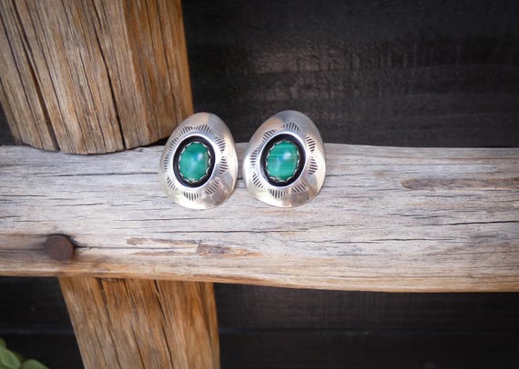 Native American Malachite 925 Sterling Silver Shadow Box Earrings For Women Gift For Her