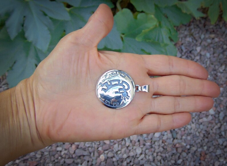 Native American Navajo Sterling Silver Kokopelli Pendant