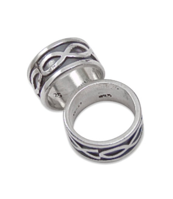Wide Band, Sterling Silver Thick Wedding Anniversary Band Ring Size 6.5 & 8.5, Anniversary Gift, Thumb Ring