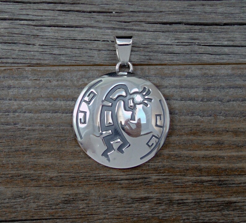 Native American Navajo Sterling Silver Kokopelli Pendant