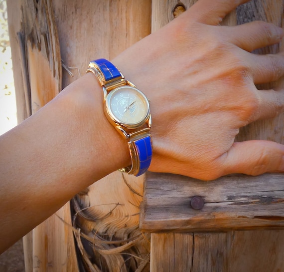 Marvelous Vintage Navajo M Vigil Lapis Sterling Silver Native American Bracelet Marvelous Vintage Navajo M Vigil Lapis Sterling Silver Native American Bracelet