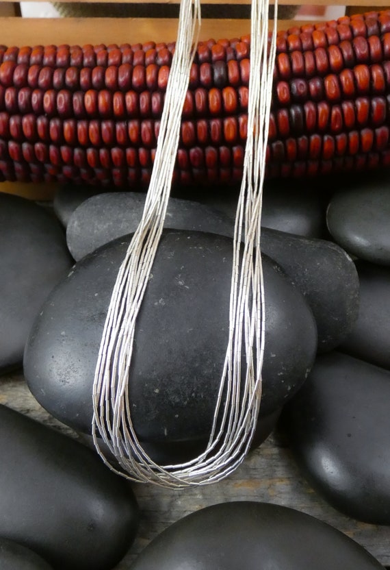 30 Inch 10-Strand Liquid Sterling Silver Necklace