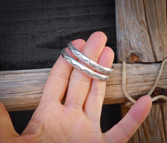 RARE Baby Bracelet Navajo Silver Toddler Cuff Bracelet For 1st Birthday Gift Unisex Baby Shower Gift