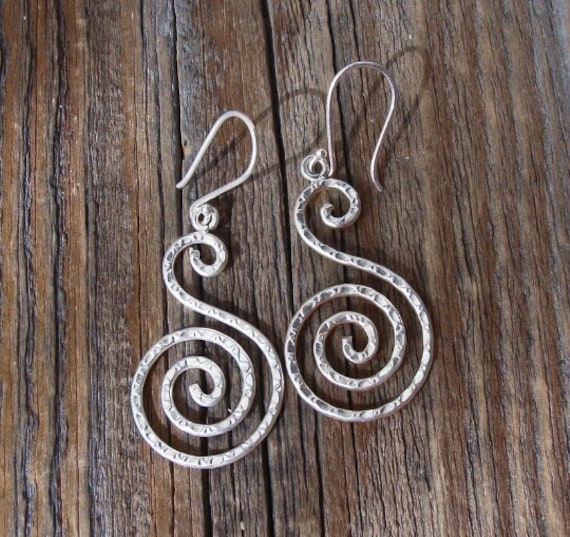 Karen Hill Tribe Sterling Silver Swirl Dangle Earrings, s
