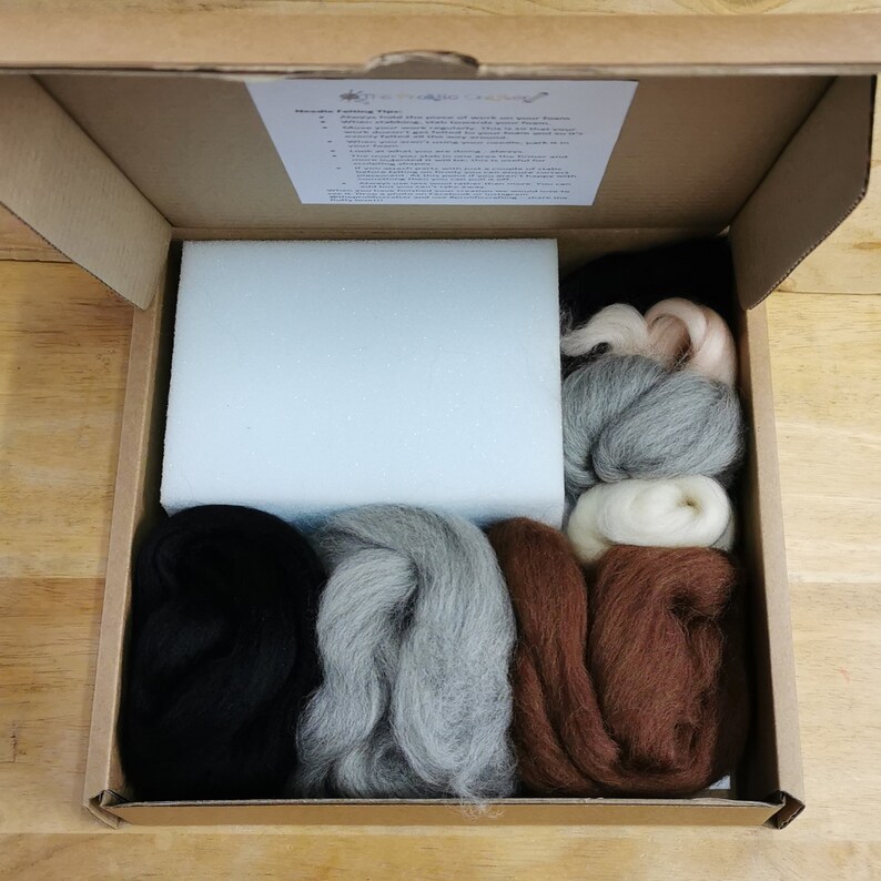 Needle Felting Kit Alpacas Natural Colours Etsy