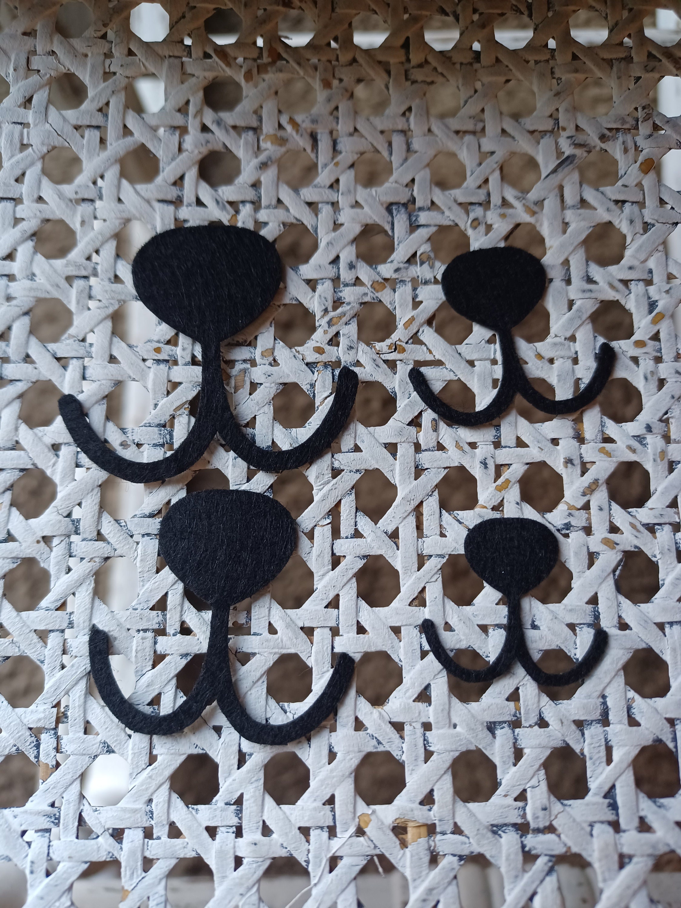 Solid Black Felt Mouth, Felt Bunny Nose, Felt Cat Nose, Felt Dog Nose ...