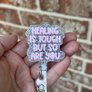 Healing badge reel, id holder, encouraging badge reel, badge reel, nurse badge reel, teacher badge reel, positive badge reel