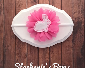 Easter bow, Easter headband, Easter bunny bow, Easter bunny headband