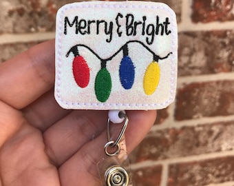 Christmas badge reel, nurse badge reel, teacher badge reel