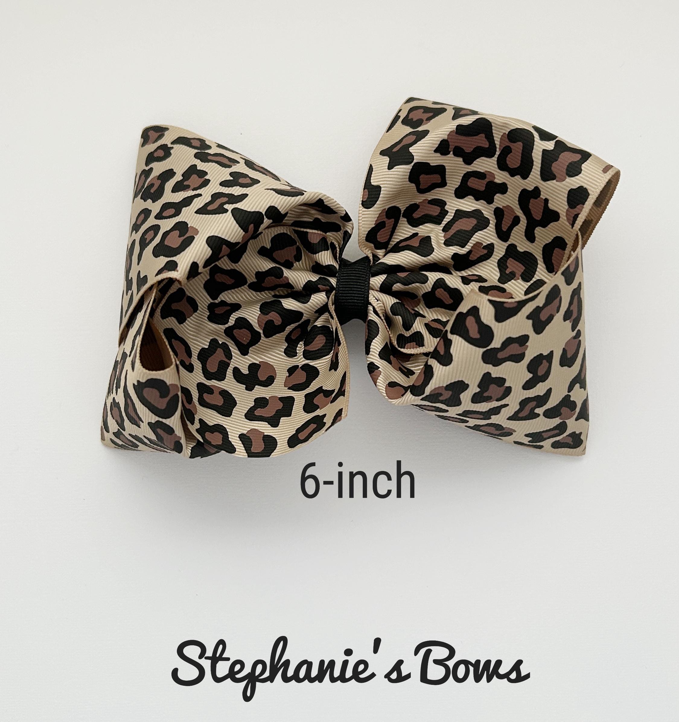 Leaopard Ribsaw Leopard Bow, Leopard Hairbow, Boutique Bow, Animal Spots Bow - Etsy