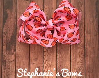 Pink Pumpkin Hairbow