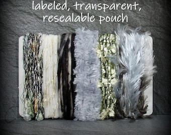 Great Gray Owl Elements Yarn Bundle: 12 Yards Neutral Fiber Art Crafting Supplies