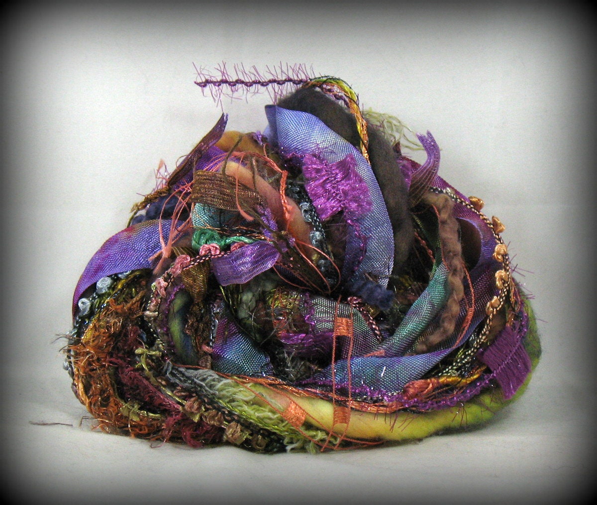 Enchanted Forest Elements Fantasy Fiber Art Yarn Bundle 26yd . Mixed …
