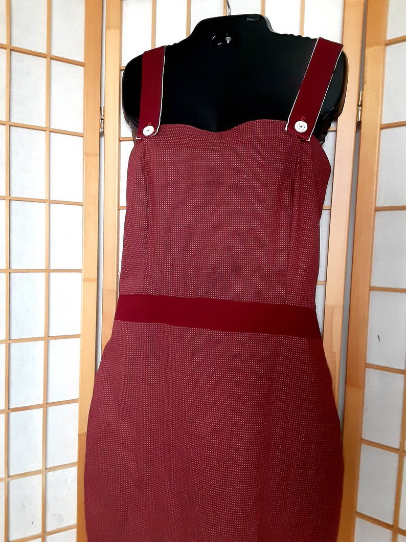 Burgundy Polka-Dot Size Medium Sundress