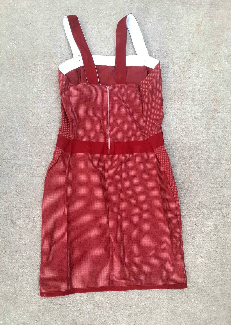 Burgundy Polka-Dot Size Medium Sundress