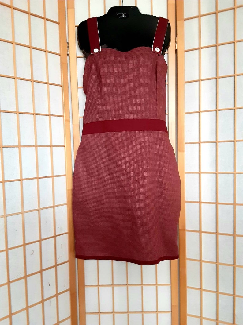 Burgundy Polka-Dot Size Medium Sundress