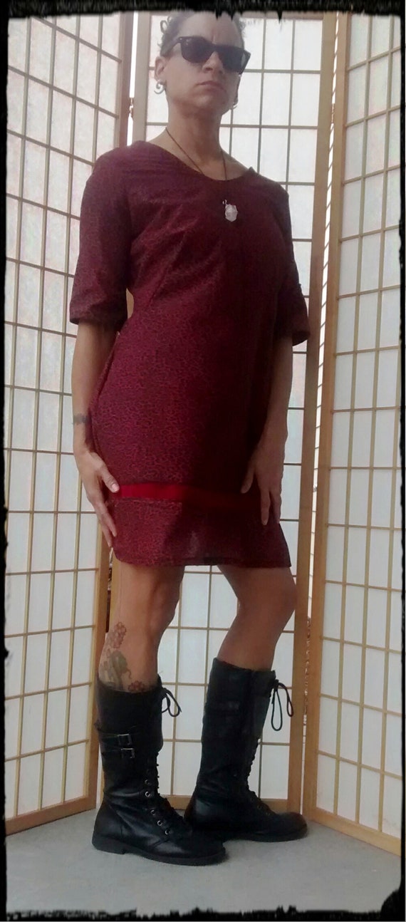 black and red leopard print dress Red and Black Cheetah Print Dress Leopard Bodycon DRESS Womens CHEETAH Dress Fit and Flare or Slim Fit Animal Print Dress Sexy Mini Dress