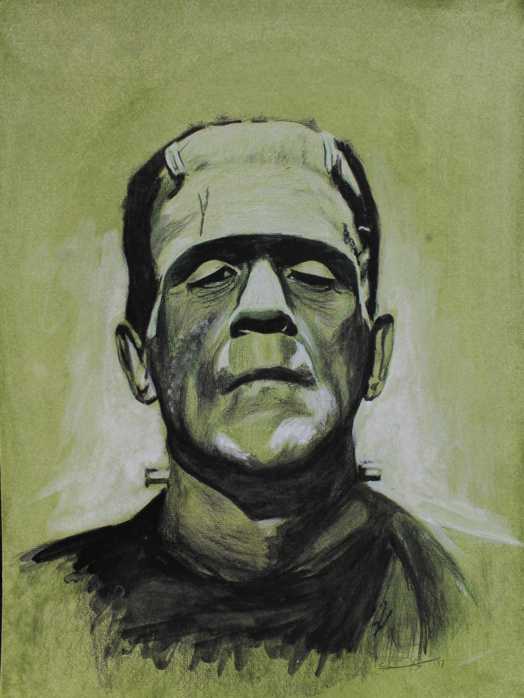 Frankenstein - Monster - Boris Karloff - Gothic Art - Etsy