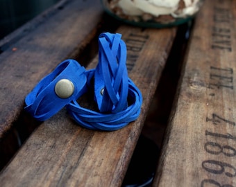 Pulsera de cuero trenzado Pulsera trenzada Pulsera envolvente Pulsera de cuero Unisex Elegante brazalete de cuero