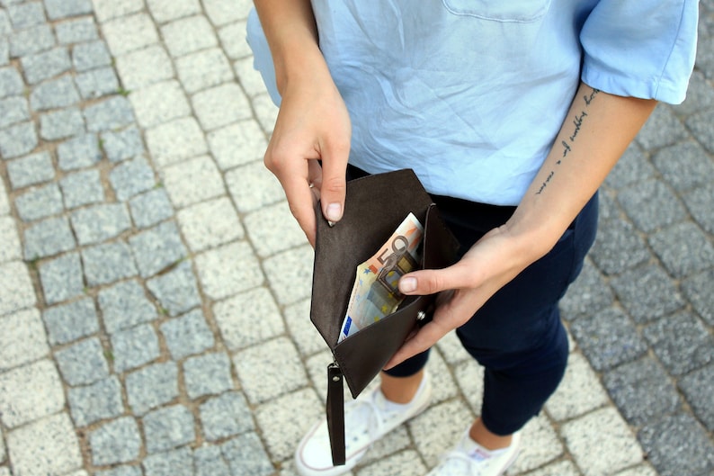 Leather Clutch Wrist Wallet Leather wrist wallet Wrist Bag