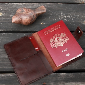 Capa para passaporte de couro, carteira para passaporte, porta-passaporte de couro, porta-passaporte, presente de viagem, porta-passaporte de viagem explorar