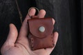 Leather Coin Pouch Leather Keychain Coin Holder Coin Organiser Leather Coin Purse Leather Key Holder product logo