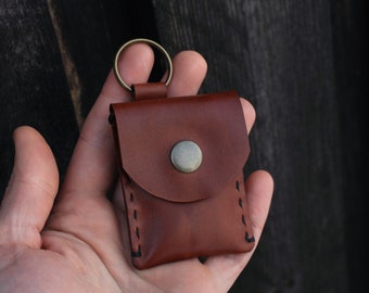 Leather Coin Pouch Leather Keychain Coin Holder Coin Organiser Leather Coin Purse Leather Key Holder