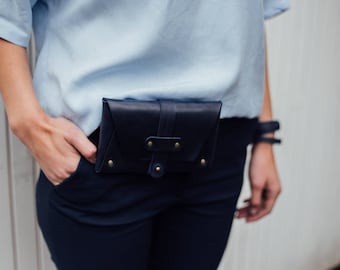 Leather fanny pack, leather hip bag, bum bag, waist bag, festival bag