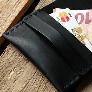 Portafoglio minimalista, custodia per carte in pelle, portafoglio moderno, portafoglio in pelle, porta carta di credito
