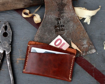 Front pocket wallet Thin card wallet Leather wallet Slim mens wallet