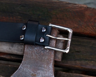 Black Leather Belt, Mens Belt, Wide Black Belt, Gift For Men, High Quality Leather Belt