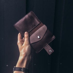 Billetera pequeña, billetera de cuero, billetera minimalista Leather Bifold Wallet, Billetera delgada, Billetera para hombres, Billetera para tarjetas, Billetera vertical de bolsillo de cuero