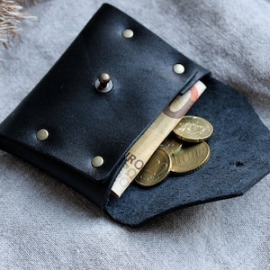 Soporte de tarjeta de crédito de cuero soporte de tarjeta de visita Soporte de tarjeta de crédito hecho a mano de estuches de tarjetas de visita de cuero