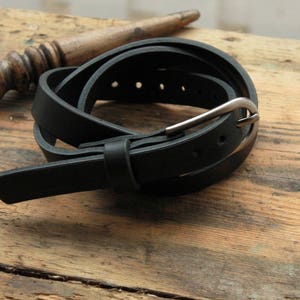 Womens leather belt, black leather belt, womens gift, gift for her